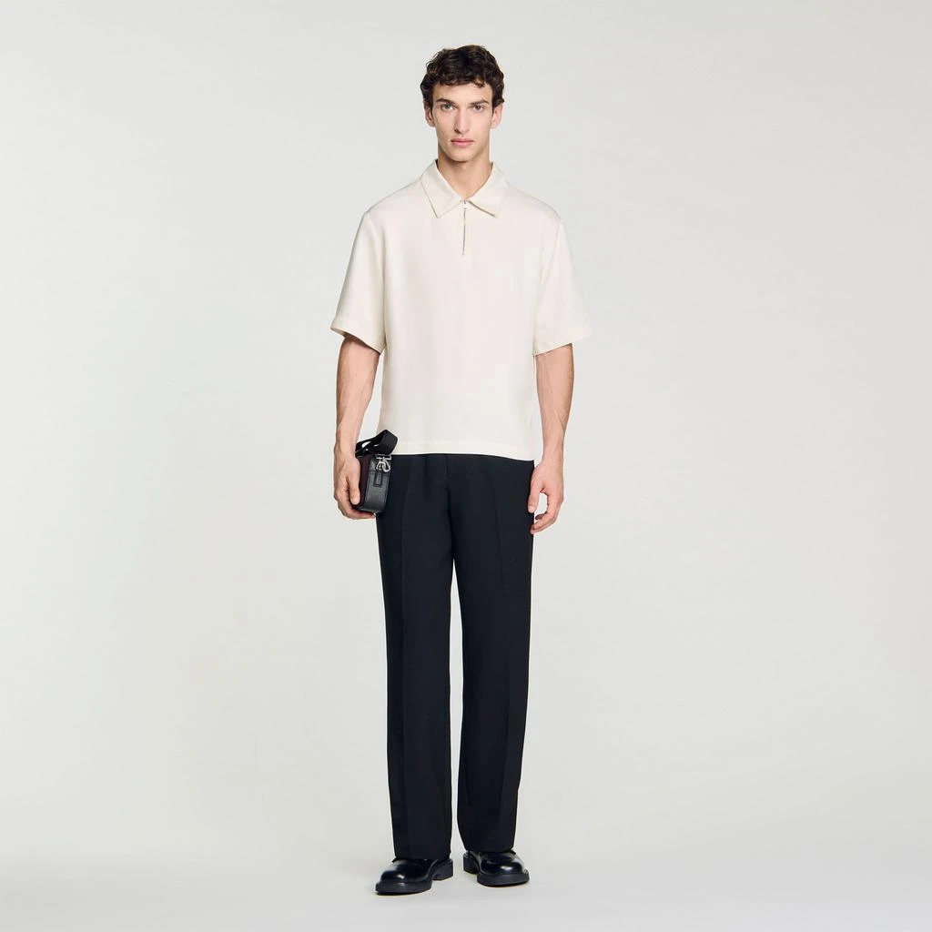 Sandro Loose-fit shirt with zipped collar 1