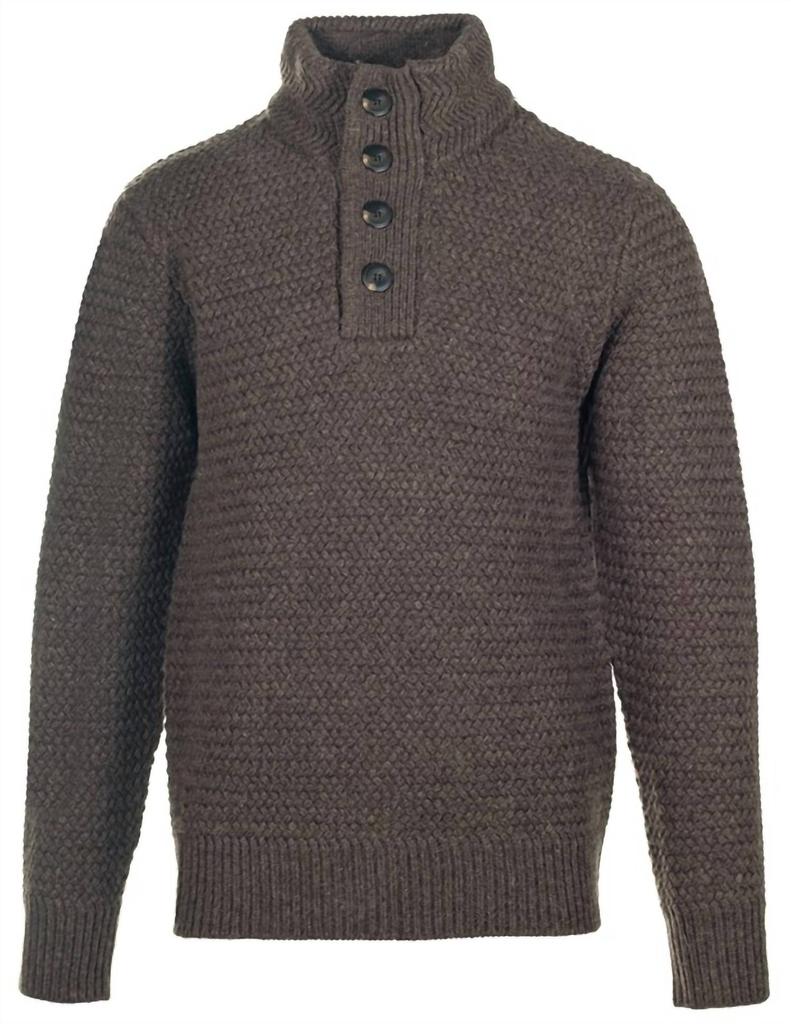 Schott Men's Funnel Neck Military Sweater