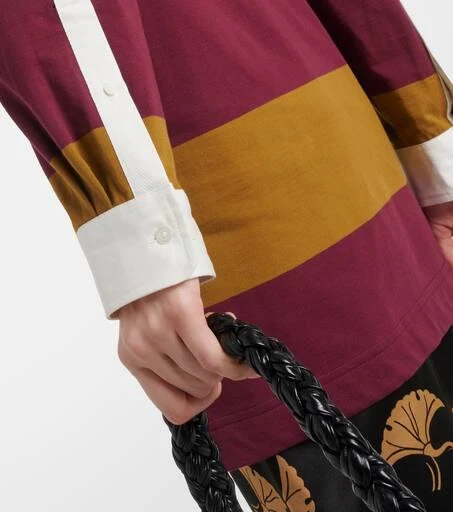 Dries Van Noten Colorblocked cotton-blend sweatshirt 5