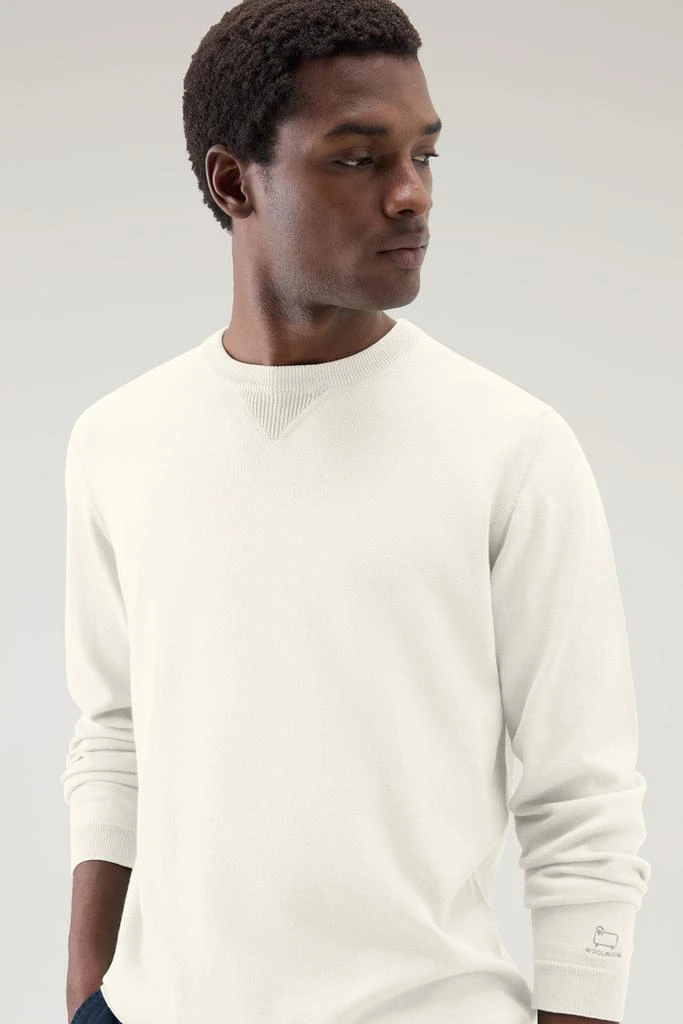 Woolrich Pure Cotton Crewneck Sweater - Men - Green 4