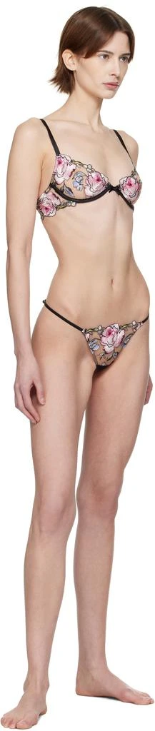 Fleur du Mal Multicolor Fidelia Embroidery V-String Thong 4