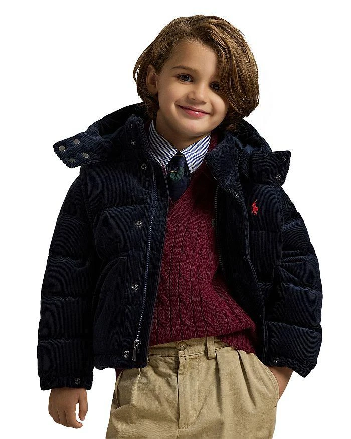 Ralph Lauren Boys' Convertible Corduroy Down Jacket - Little Kid 1
