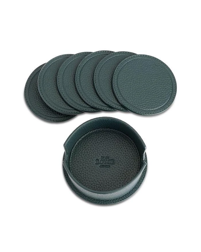 ROYCE New York Set of Six Coasters & Holder