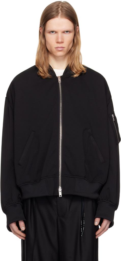 mastermind WORLD Black Jersey Bomber Jacket