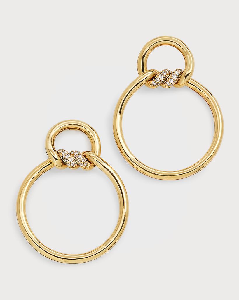 Roberto Coin 18K Cialoma Earrings with Diamond Twist