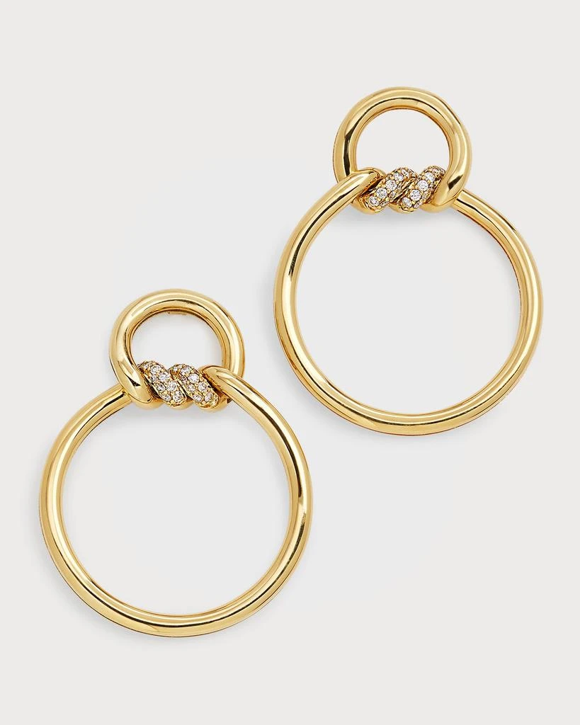 Roberto Coin 18K Cialoma Earrings with Diamond Twist 1