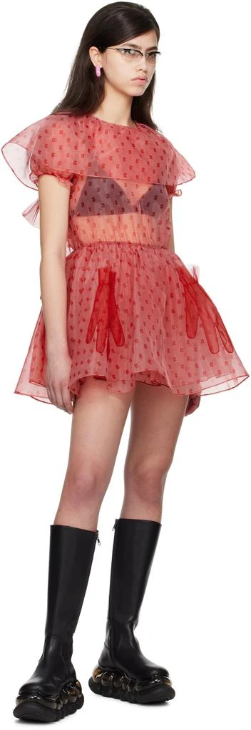 I'm Sorry by Petra Collins SSENSE Exclusive Red JennyFax Edition Tulle Minidress 5