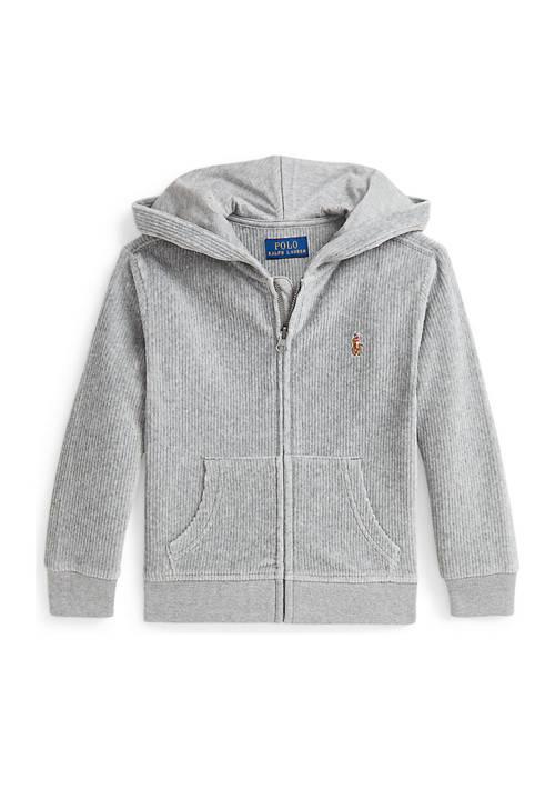 Ralph Lauren Lauren Childrenswear Boys 2 7 Knit Corduroy Full Zip Hoodie