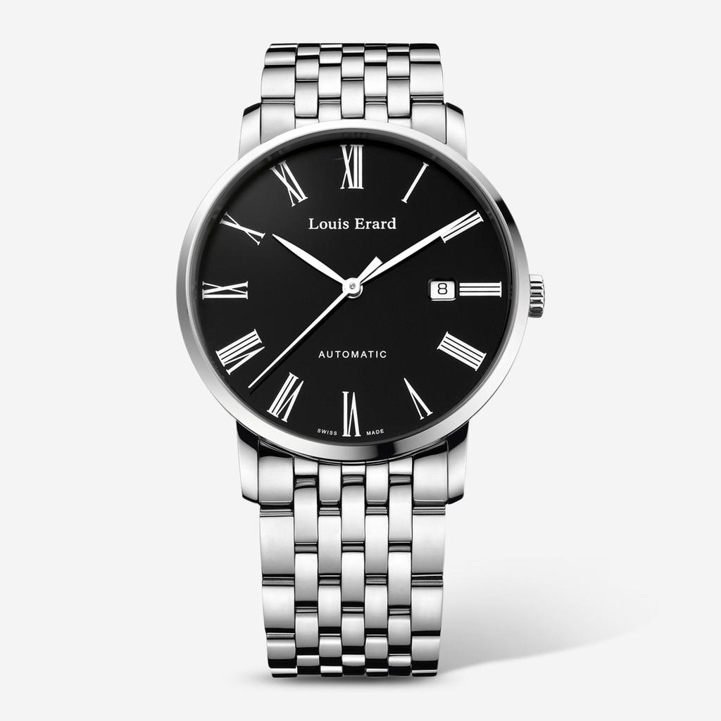Louis Erard Louis Erard Excellence Black Dial Stainless Steel Men's Automatic Watch 68233AA02.BMA35