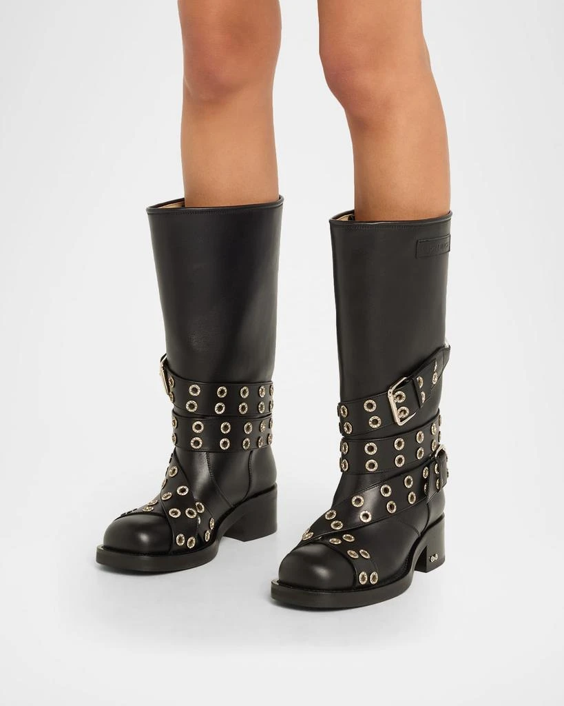 Mach 
Mach Buckle Belt Leather Combat Boots 2