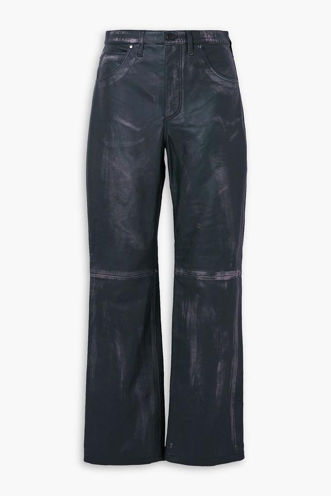 DODO BAR OR Tati distressed paneled leather straight-leg pants