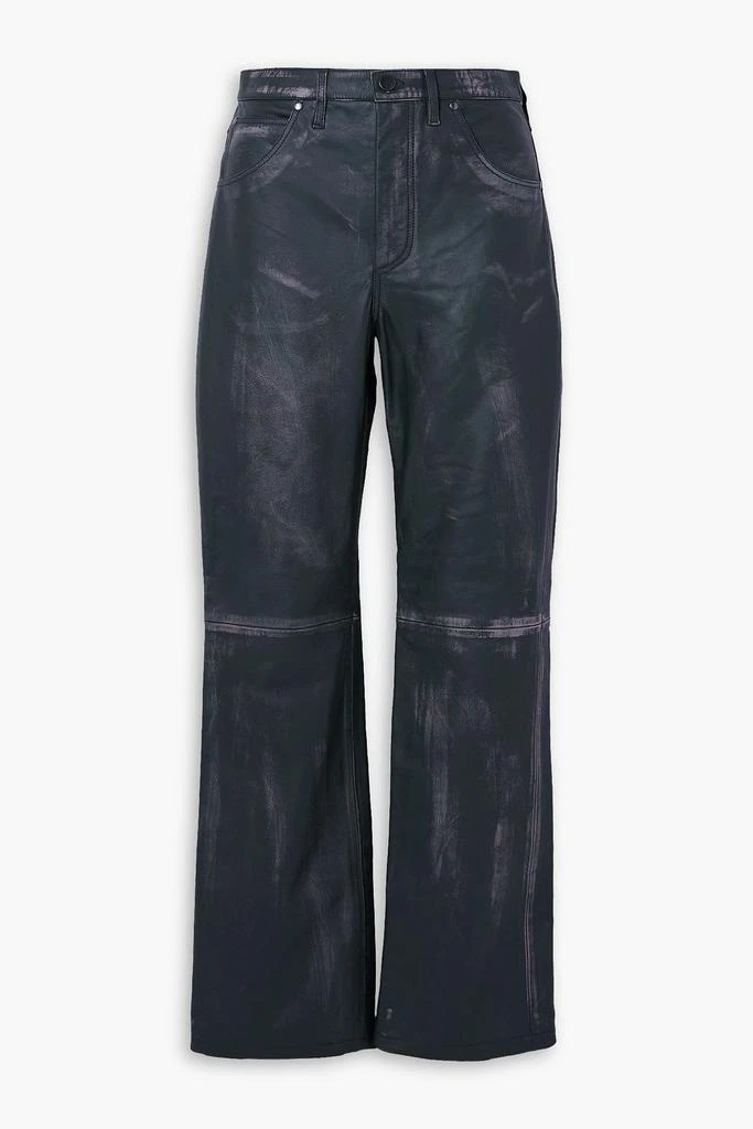 DODO BAR OR Tati distressed paneled leather straight-leg pants 1