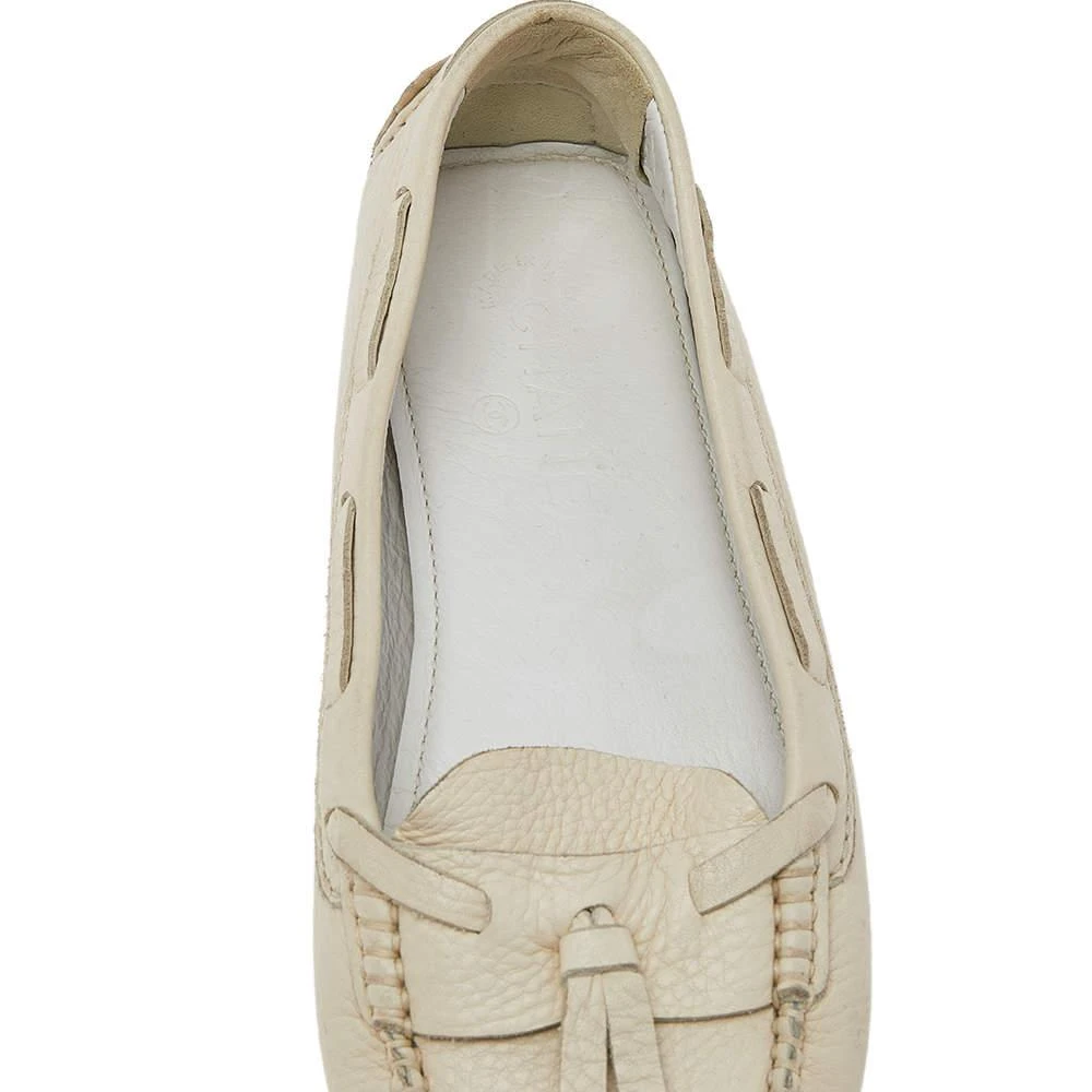 Chanel Chanel Cream Leather Slip on Loafers Size 38.5 7