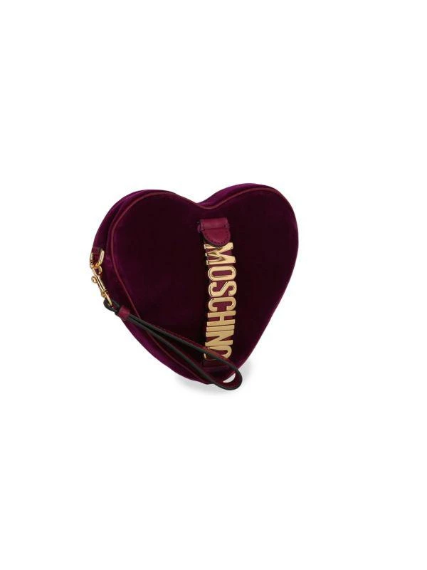 Moschino Velvet Heart Logo Wristlet 3