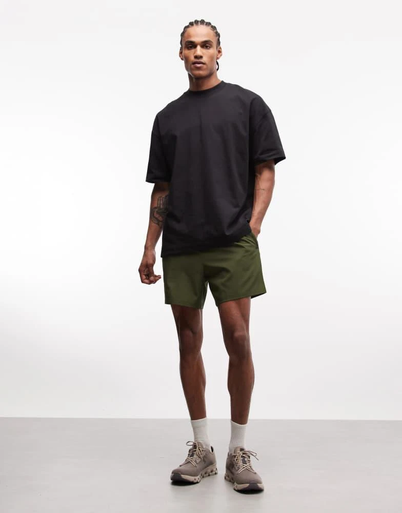 4505 4505 heavyweight cotton oversized t-shirt with back graphic and quick dry finish in black 5