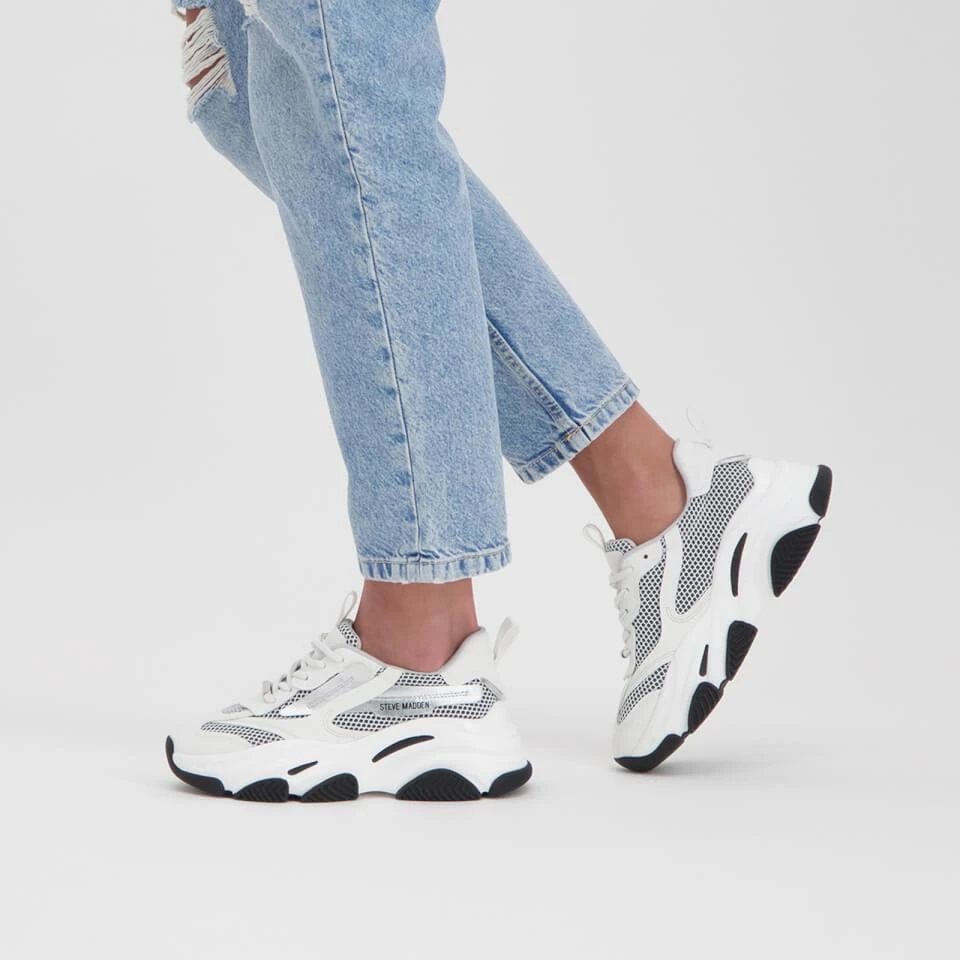 Steve Madden STEVE MADDEN WOMEN'S POSSESSION-E FAUX LEATHER TRAINERS 2