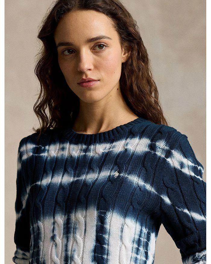 Ralph Lauren Lauren Ralph Lauren Tie Dye Cable Knit Cotton Sweater 5