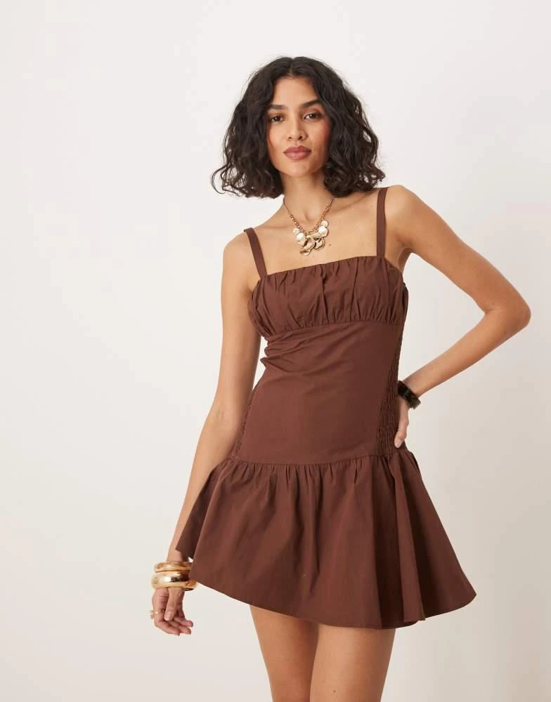 green emerald velvet dress Edikted Womens Polka Dot Cupped Chiffon Mini Dress