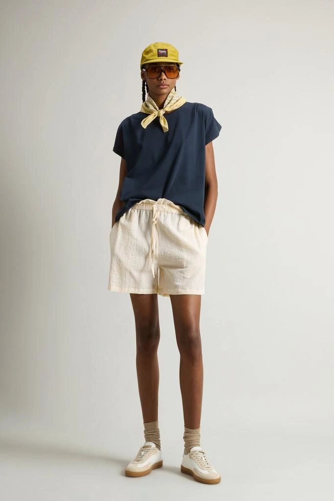 Woolrich T-Shirt in Pure Pima Cotton - Women - Blue 2
