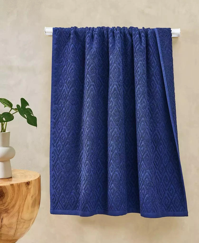 John Robshaw Maze Solid Texture Cotton Bath Towel, 54" x 32" 6