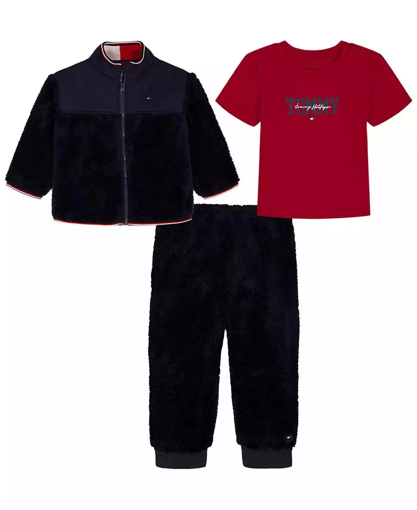 Tommy Hilfiger Baby Boys
T-Shirt, Jacket and Pants, 3-Piece Set