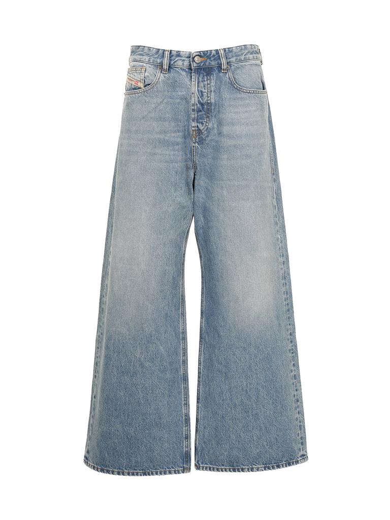 Shop Diesel 1996 D-Sire Low-Rise Wide-Leg Jeans on Sale at