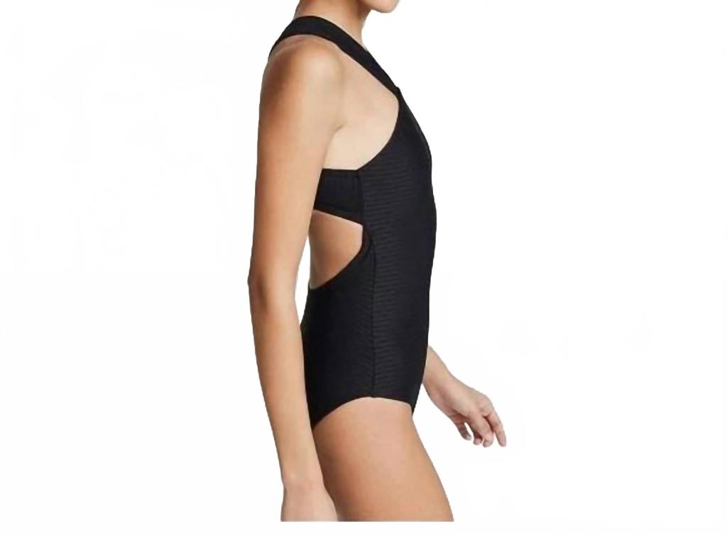 Shoshanna High Neck One Piece In Black