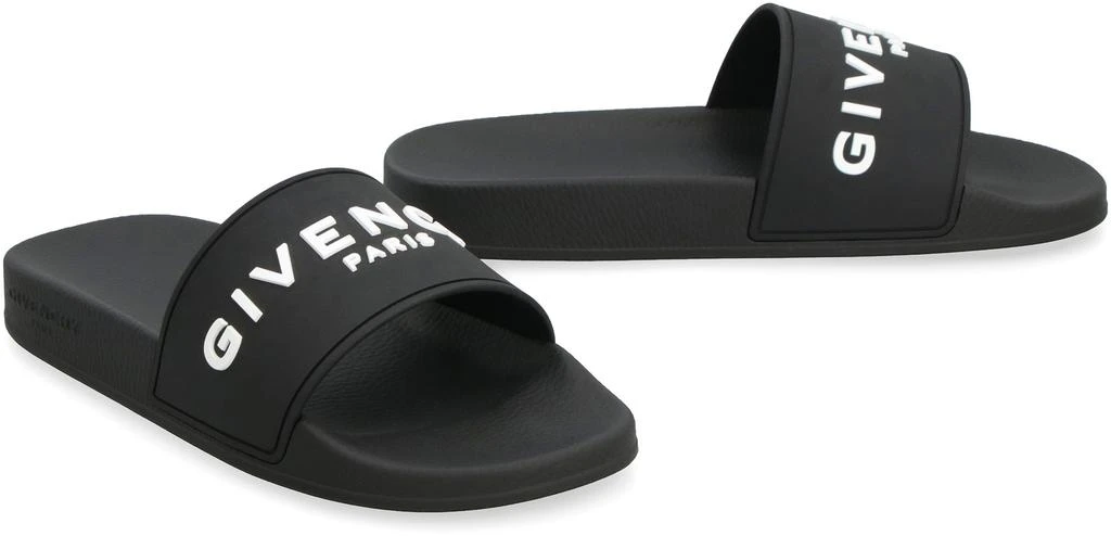 Givenchy BLACK SHOVEL FLIP-FLOP WHITE LOGO 3