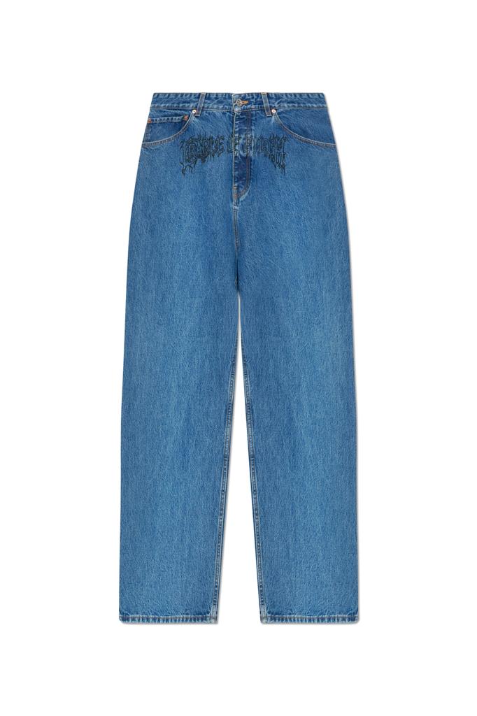 パンツ vetements 23ss wide distressed denim Vetements Vetements Distressed-Effect Wide-Leg Jeans - Pants
