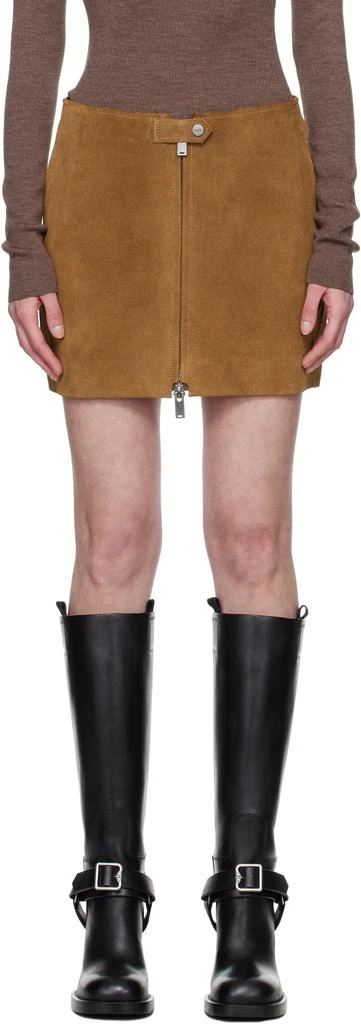 Holzweiler Tan Cia Suede Leather Miniskirt 1