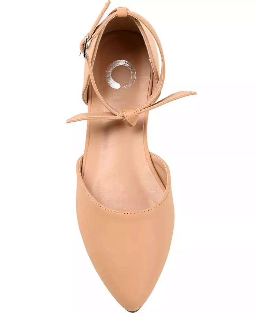 Journee Collection Women's Vielo Bow Ankle Strap Flats 4