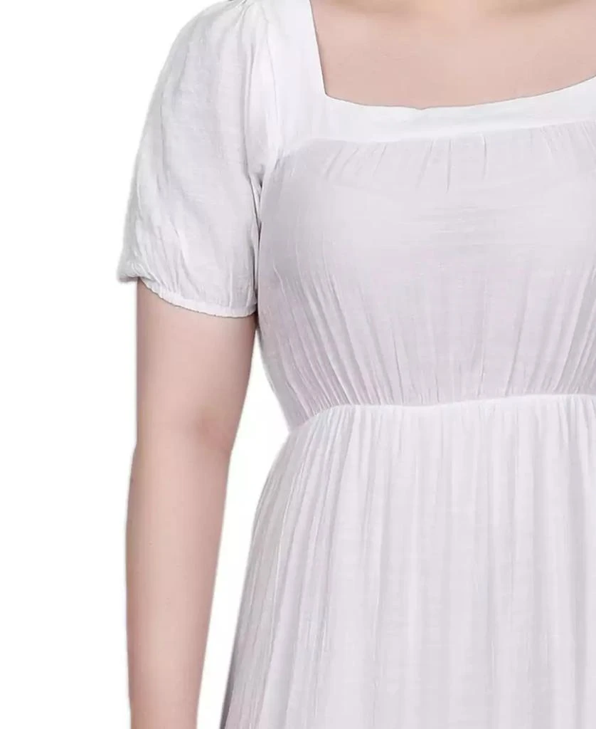 NY Collection Petite Short Sleeve Tiered Midi Dress 4