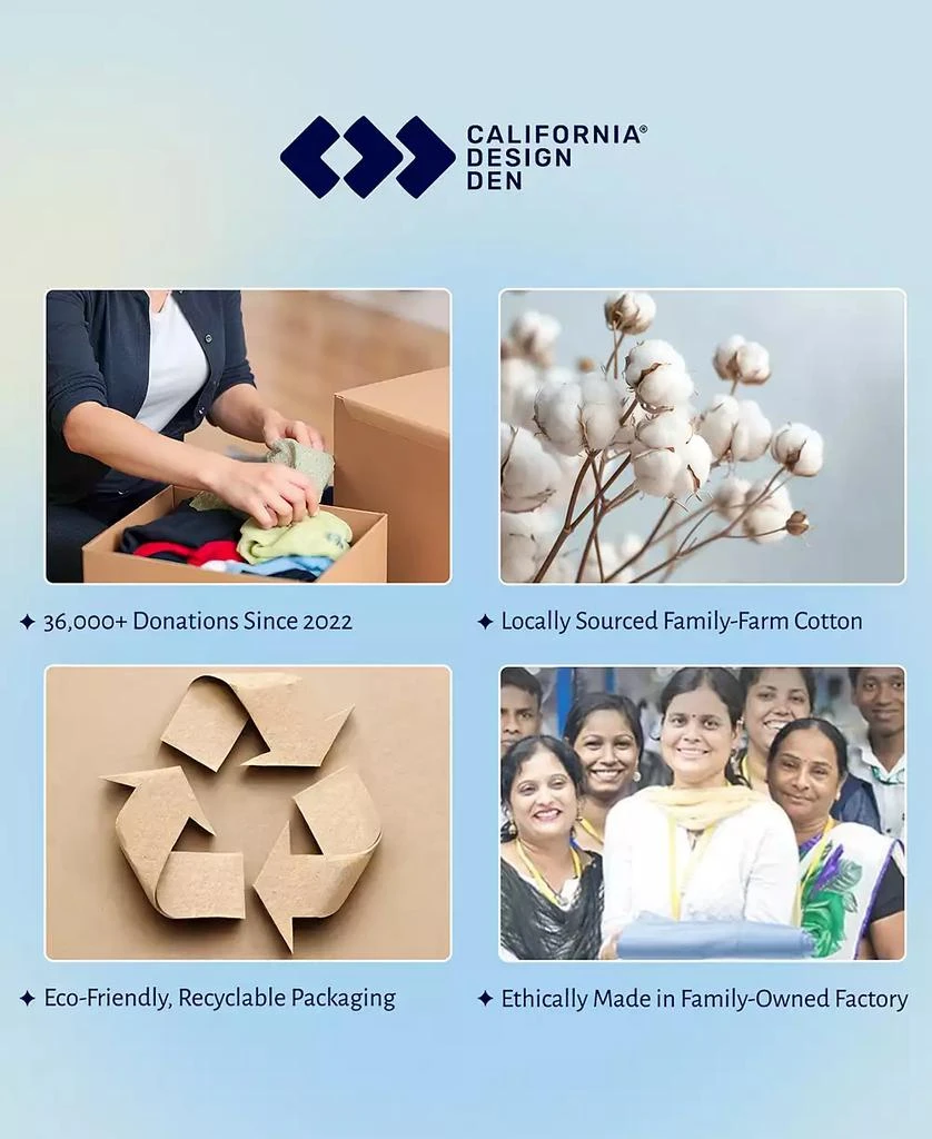 California Design Den 6 Piece Sheet Set with 4 Pillowcases - 400 Thread Count 100% Cotton Sateen - Deep Pocket 6