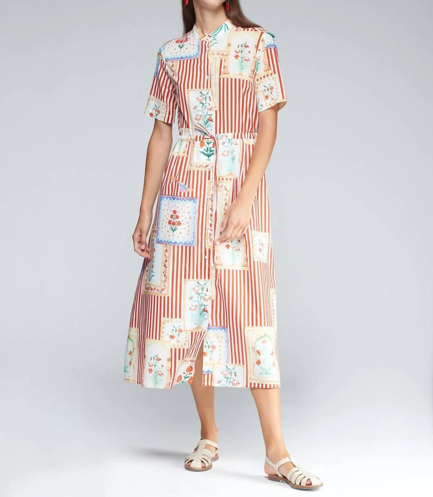 VILAGALLO Vilagallo - DRESS AROA PATCHWORK RAYAS PRINT 1
