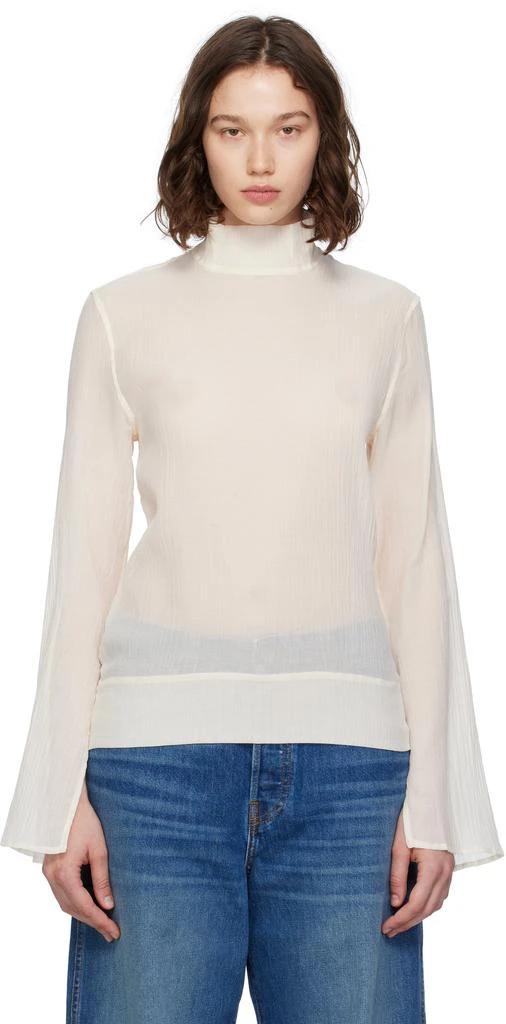 Totême Off-White Slit Sleeve Blouse 1