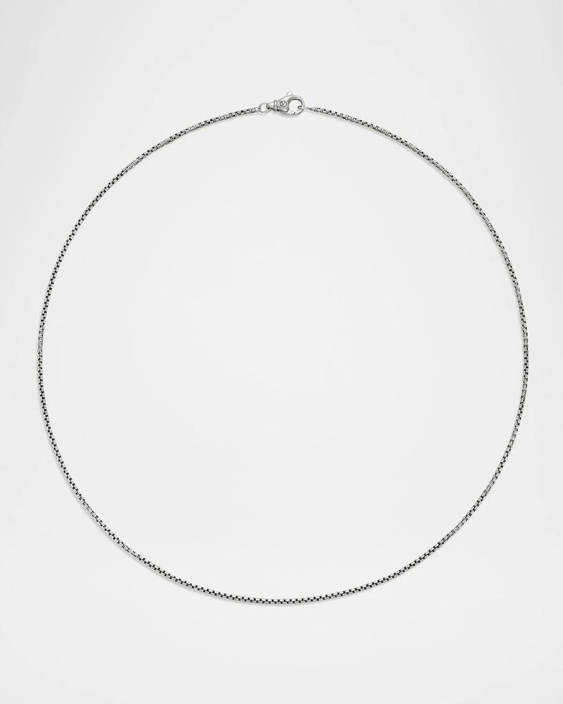 David Yurman 1.7mm Men's Box Chain Necklace in Silver 5