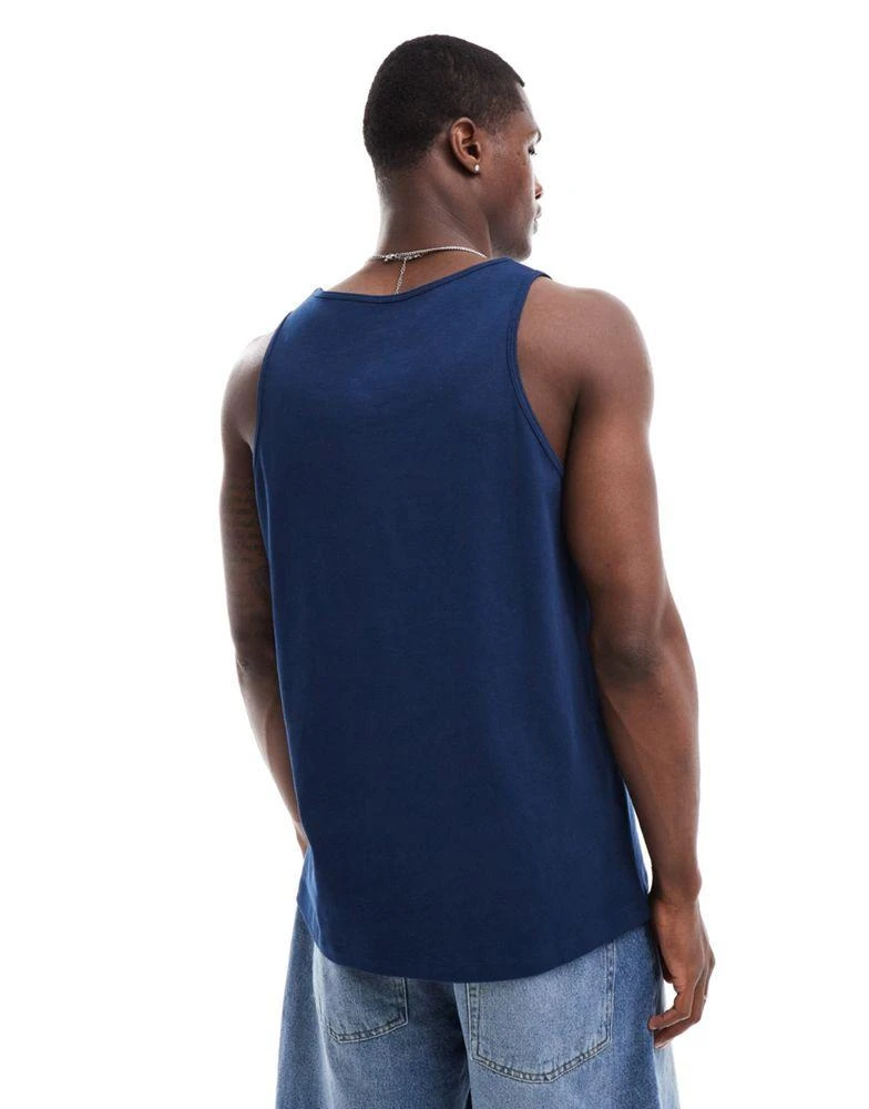 ASOS ASOS DESIGN heavyweight vest in navy 3
