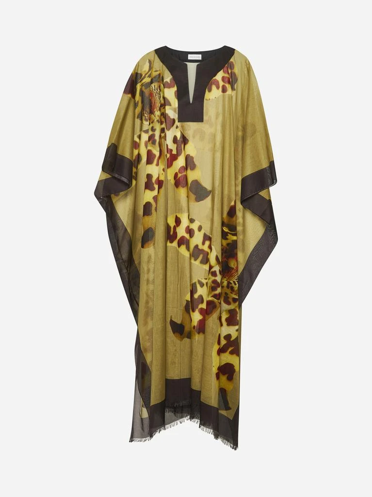 Dries Van Noten Green cotton printed kaftan 1