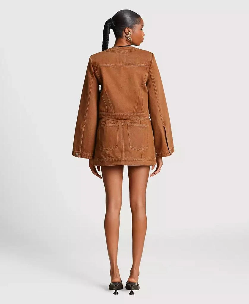 Avec Les Filles Women
s Crop Trucker Crew Neck Jacket 10