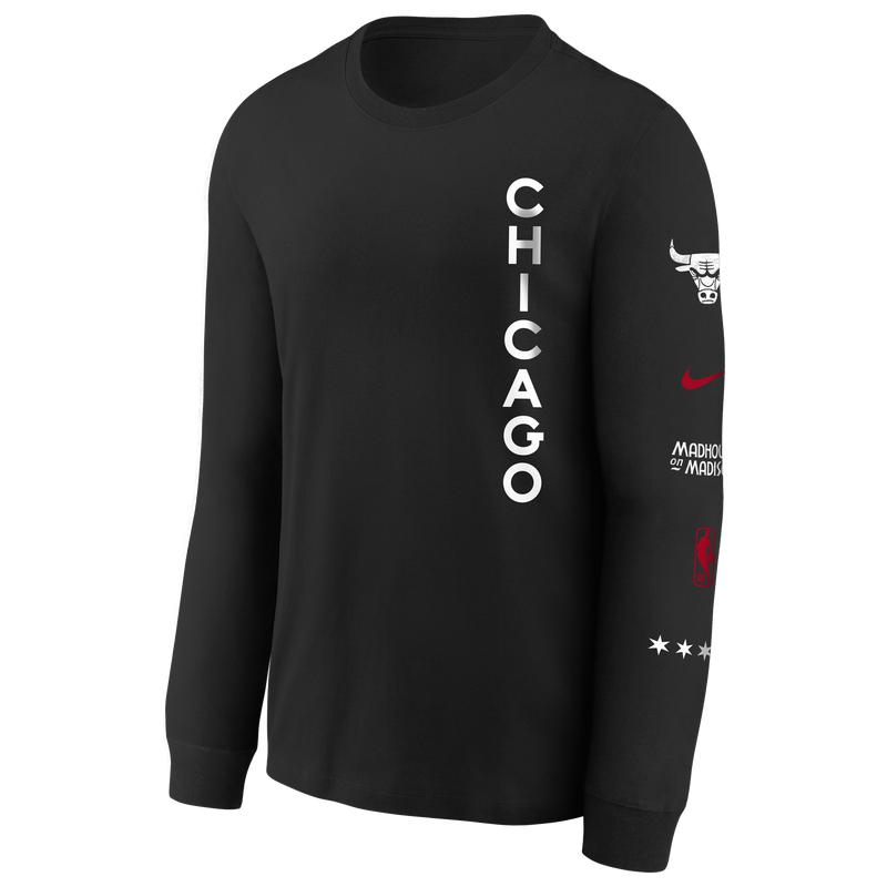 NBA Nike Bulls ES CE Max 90 Long Sleeve T-Shirt - Boys' Grade School