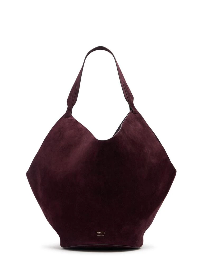 Khaite Medium Lotus Suede Tote Bag 1