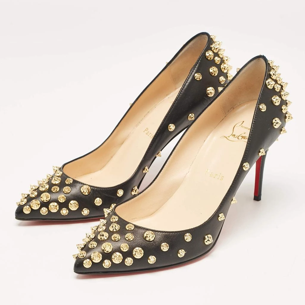 Christian Louboutin Christian Louboutin Black Leather Aimantaclou Pumps Size 38 2