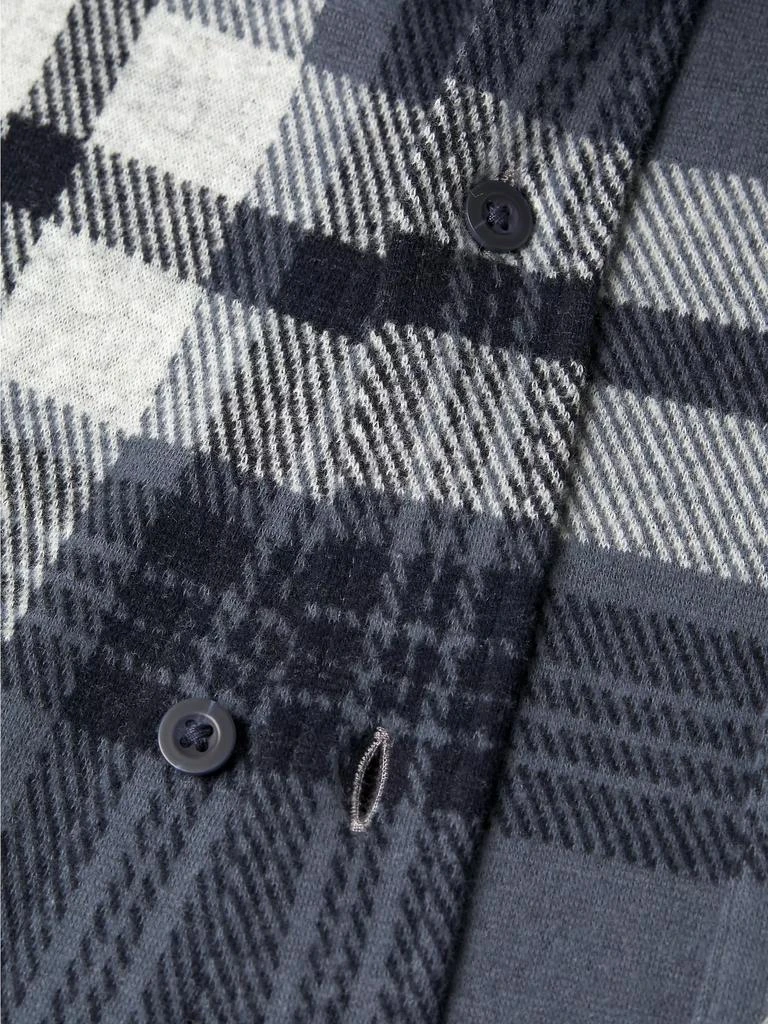 Vince Plaid Knit Shirt Jacket 6