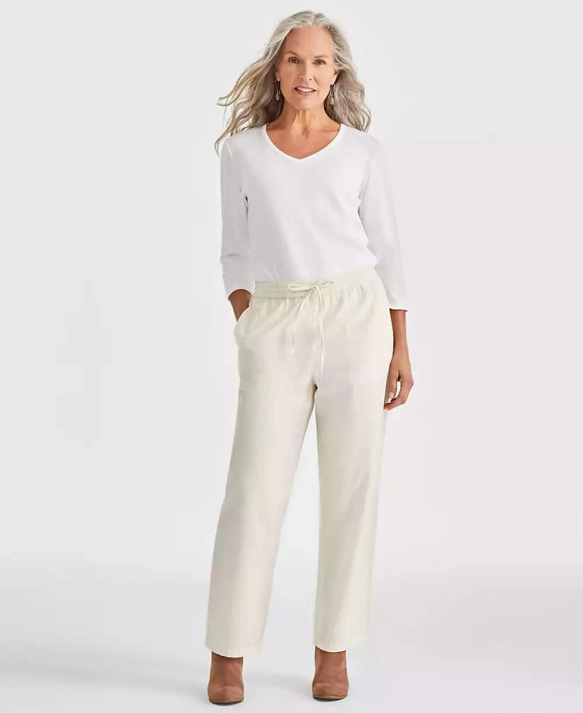 Style & Co Women's Cotton Corduroy Drawstring Pants, Created for Macy's 1