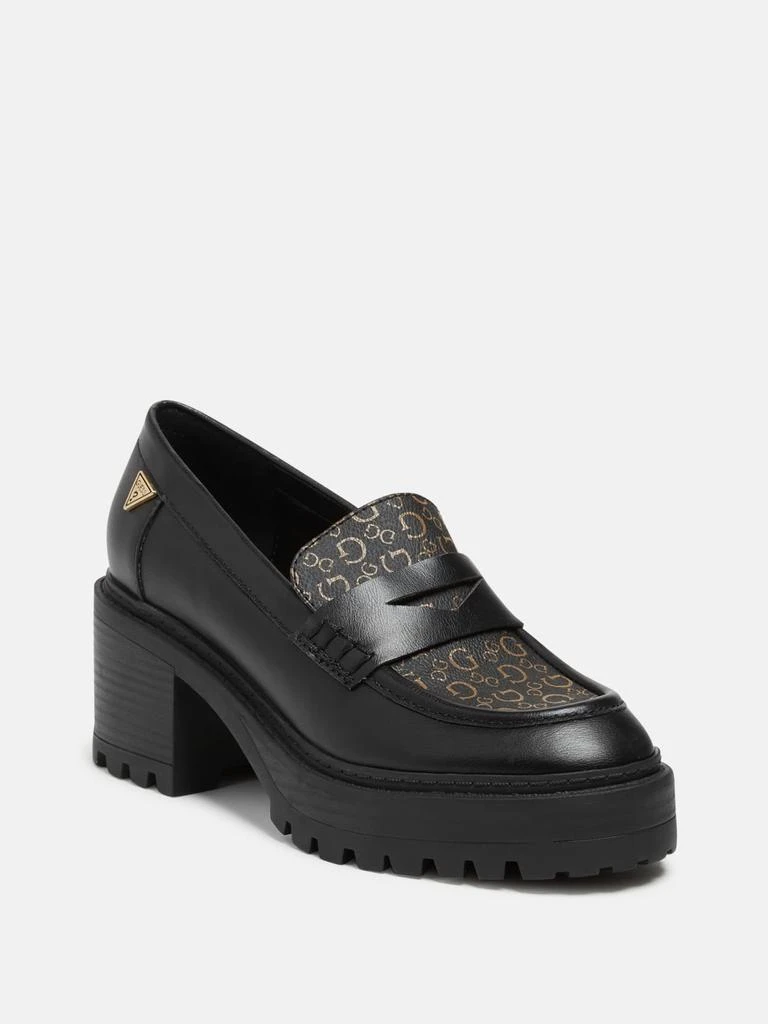 Guess Factory Lifts Block Heel Penny Loafers 1