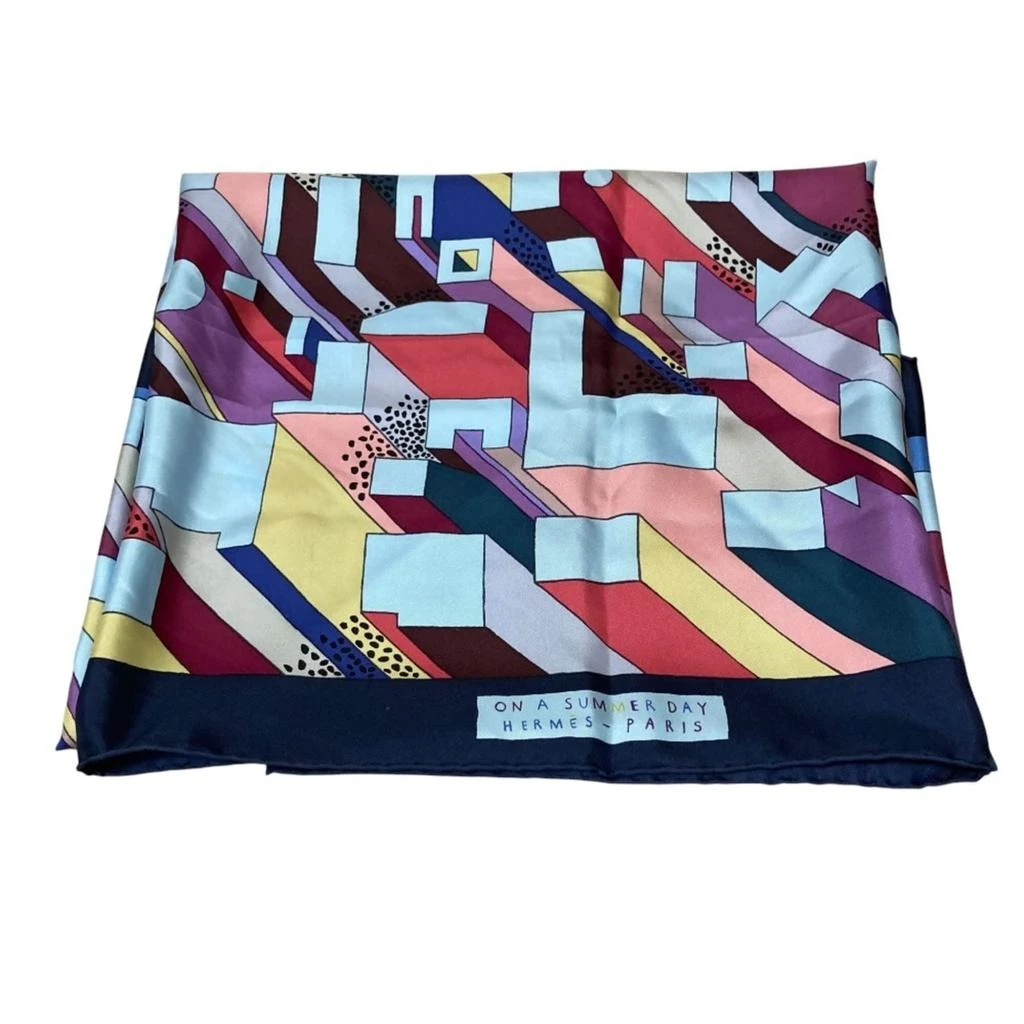 Hermes blue Silk Scarf (Pre-Owned) 2