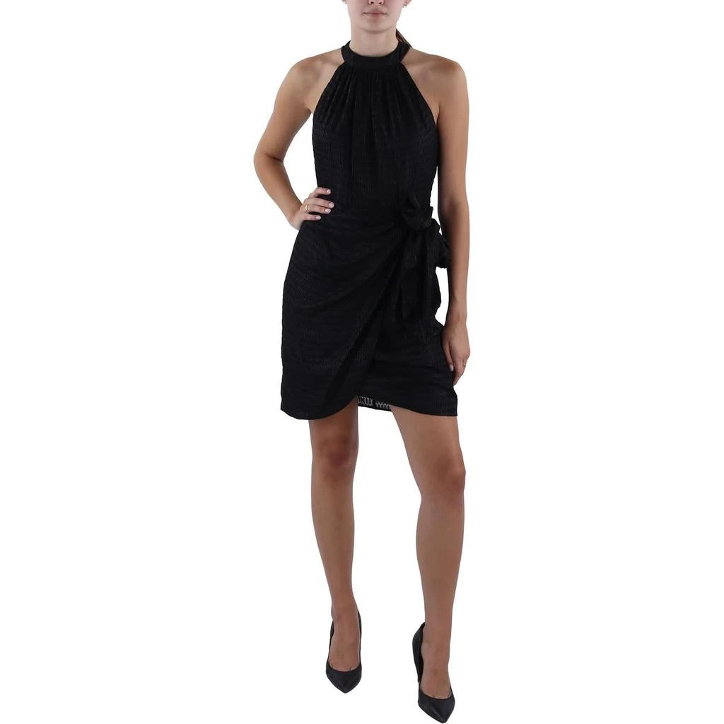 Gabby Skye Womens Above Knee Side Tie Halter Dress 3