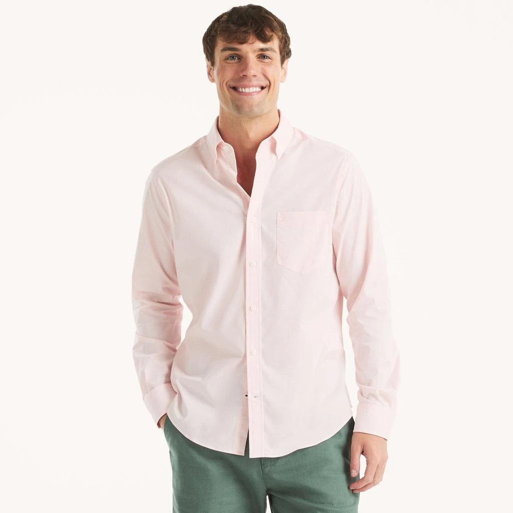 Nautica Mens Wrinkle-Resistant Plaid Wear To Work Shirt 5