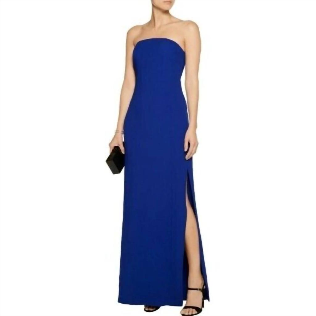 ADAM LIPPES Adam Lippes - Column Strapless Side Slits Gown