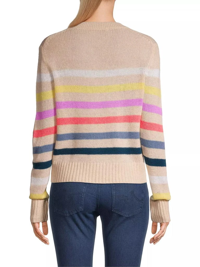 White + Warren Cashmere Featherweight Striped Sweater 5